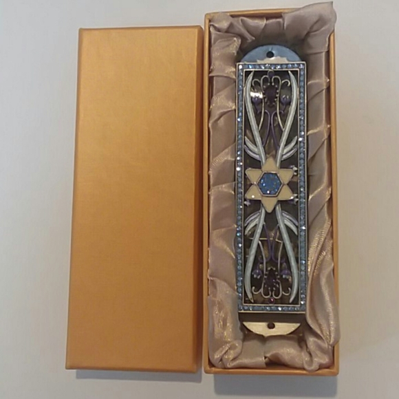 Gemstone Metal Mezuzah including scroll - Picture 4 of 5